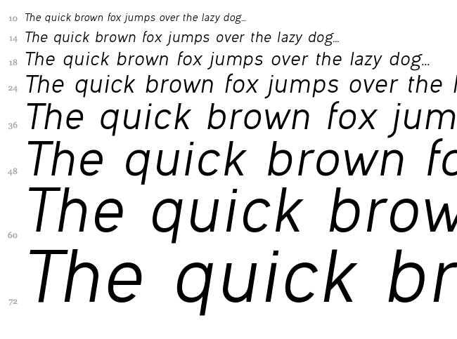 Ogonek font waterfall